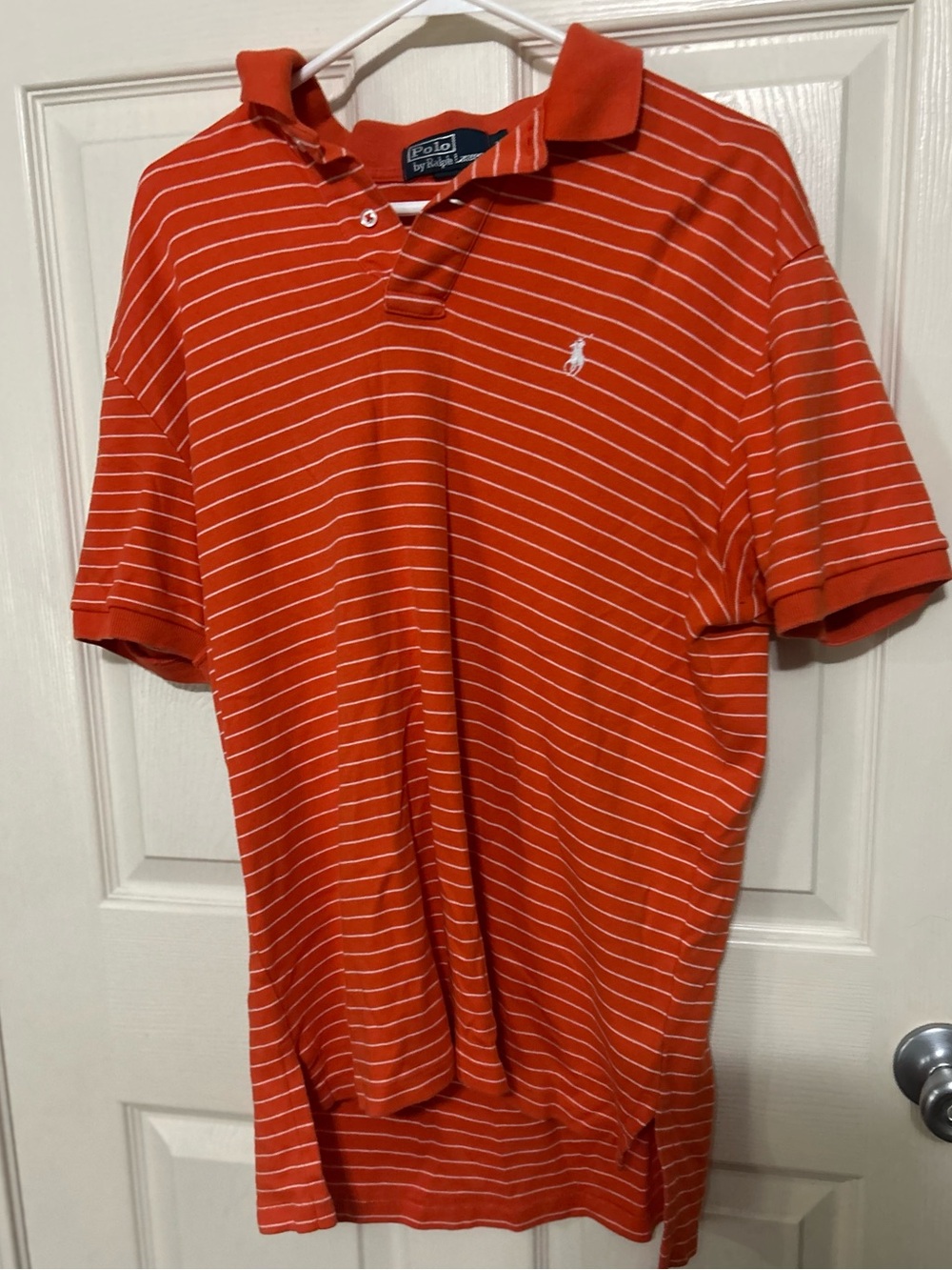 Ralph Lauren Orange Striped Short-Sleeve Polo